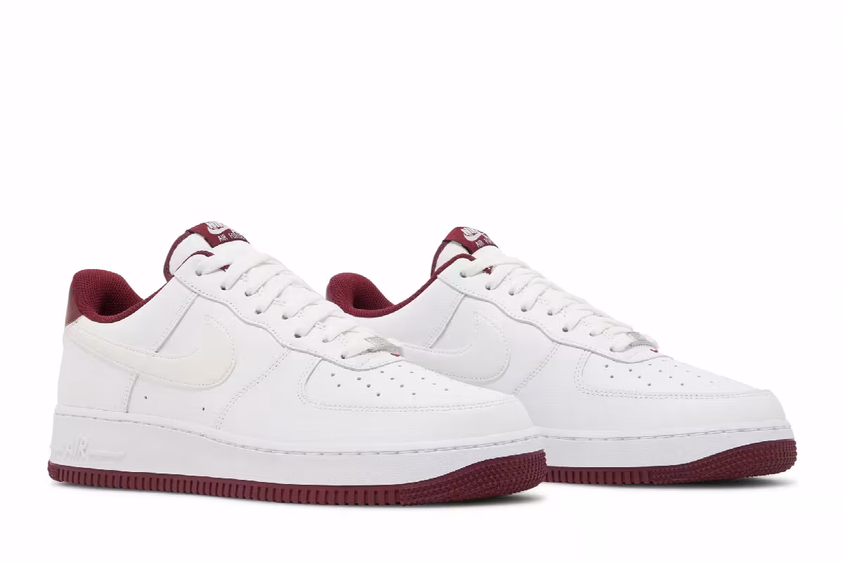 Nike Air Force 1 White Dark Beetroot, view 9