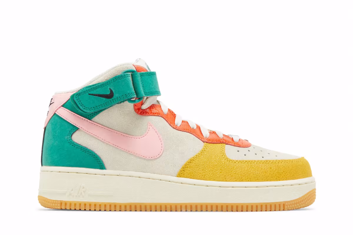 Nike Air Force 1 Mid Vivid Sulfur Rush Orange, view 2