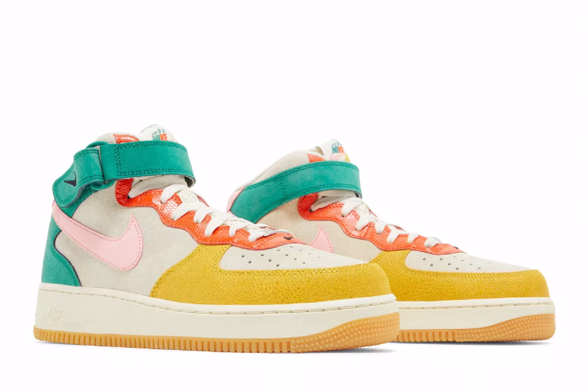 Nike Air Force 1 Mid Vivid Sulfur Rush Orange, view 9