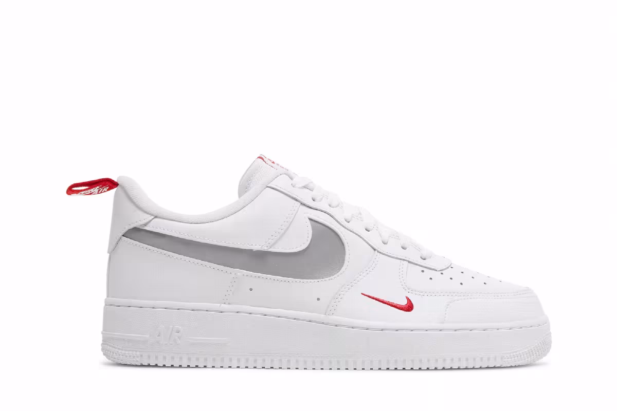 Nike Air Force 1 Low Cut Out Swoosh - White, view 2