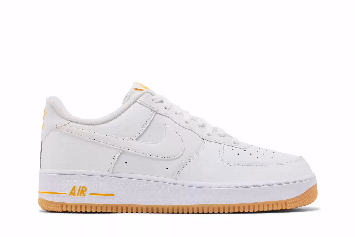 Nike Air Force 1 White University Gold Gum, view 2