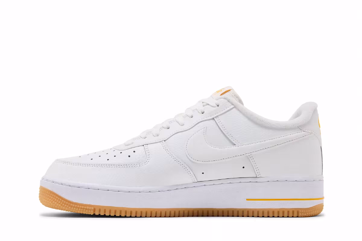 Nike Air Force 1 White University Gold Gum, view 4