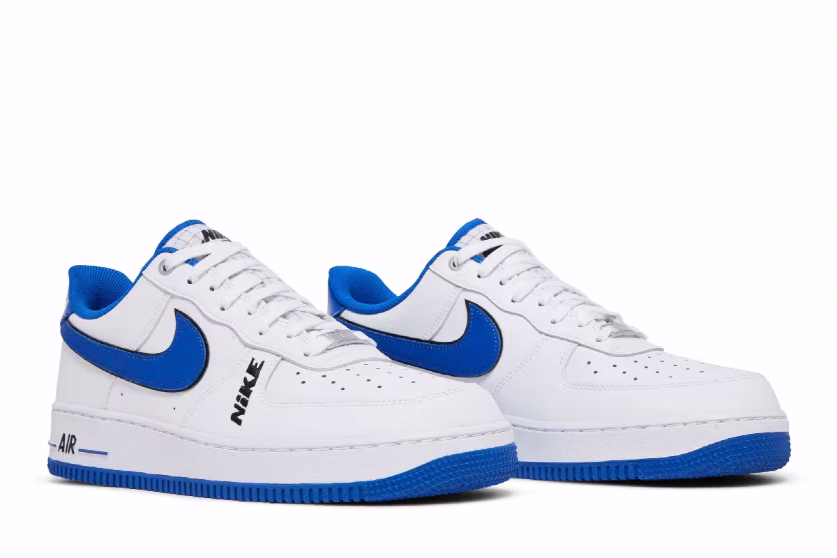 Nike Air Force 1 LV8 White Game Royal, view 9