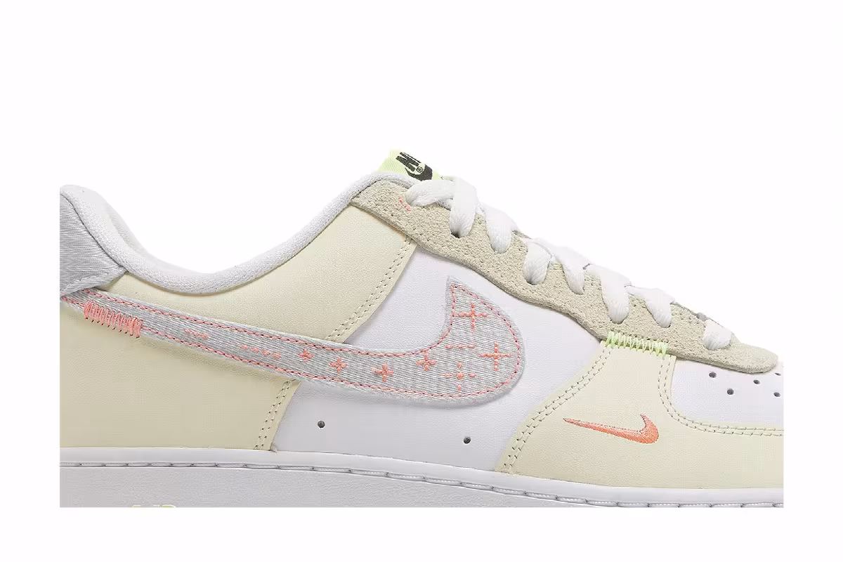 Nike Air Force 1 Just Stitch It - White Shade Green, view 3