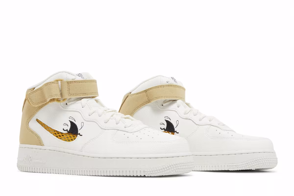 Nike Air Force 1 Mid Sun Club - White Shark's Fin, view 9