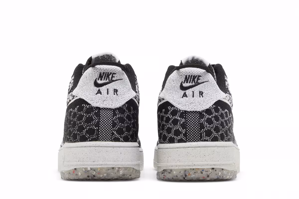 Nike Air Force 1 Crater Flyknit Next Nature Black White, view 7