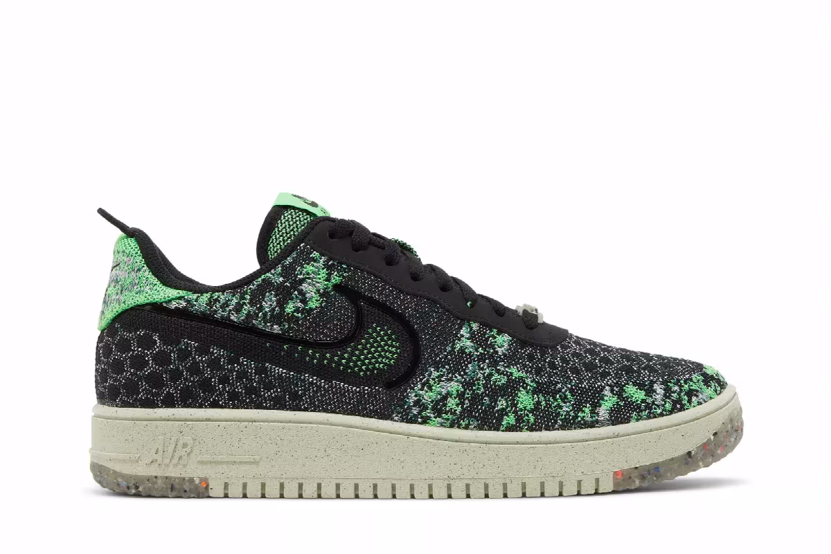 Nike Air Force 1 Crater Flyknit Next Nature Black Volt, view 2