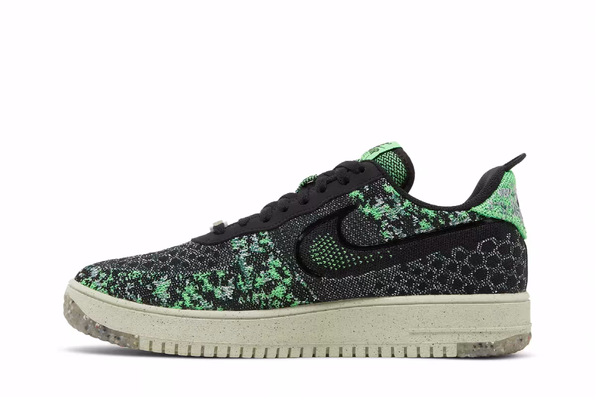 Nike Air Force 1 Crater Flyknit Next Nature Black Volt, view 4