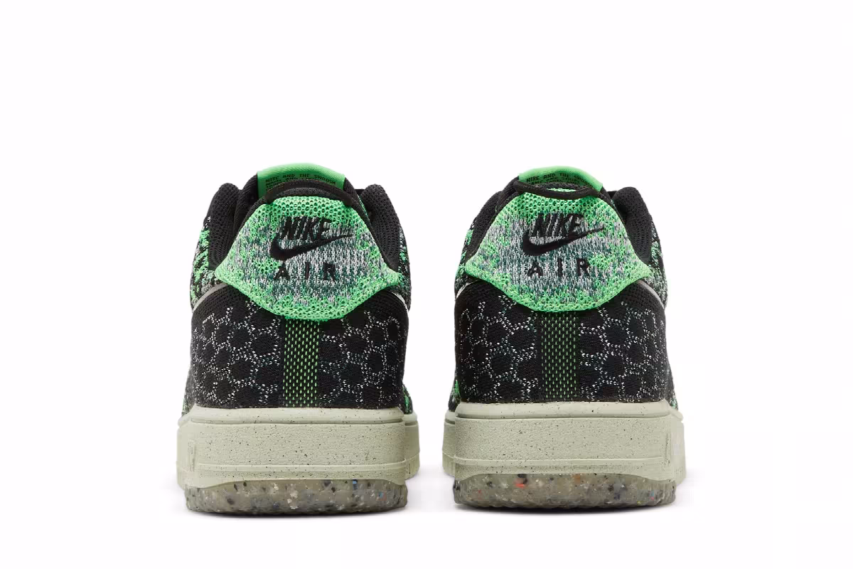 Nike Air Force 1 Crater Flyknit Next Nature Black Volt, view 7