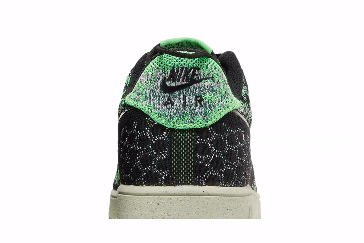 Nike Air Force 1 Crater Flyknit Next Nature Black Volt, view 8