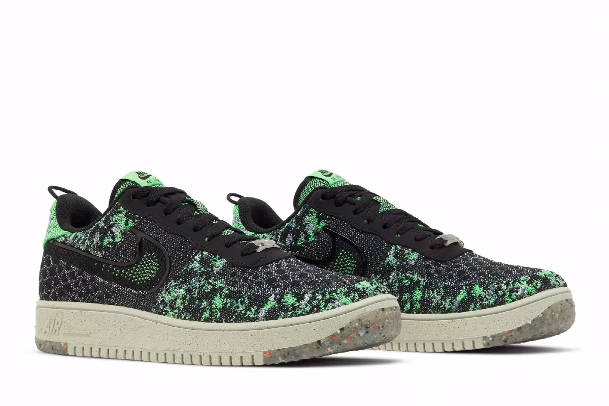 Nike Air Force 1 Crater Flyknit Next Nature Black Volt, view 9