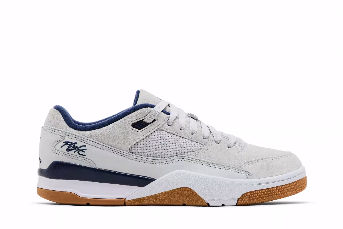 Air Jordan Flight Court Neutral Grey Midnight Navy Gum, view 2