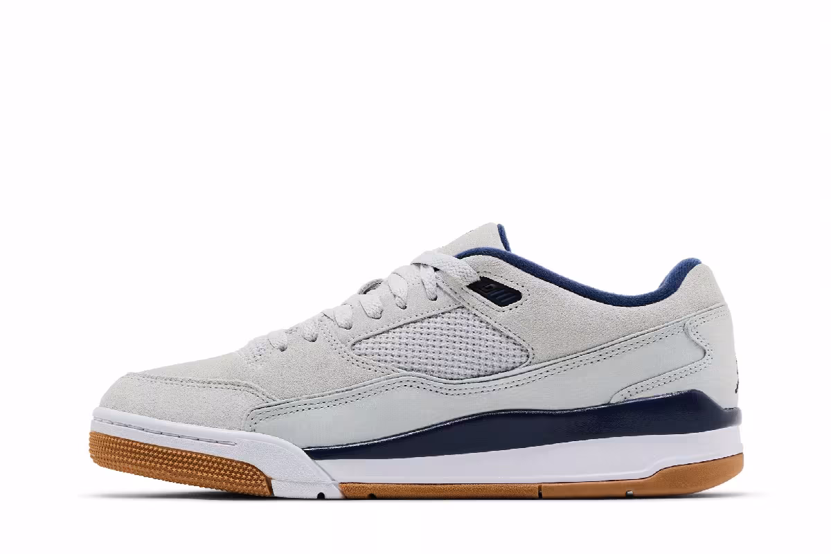 Air Jordan Flight Court Neutral Grey Midnight Navy Gum, view 4