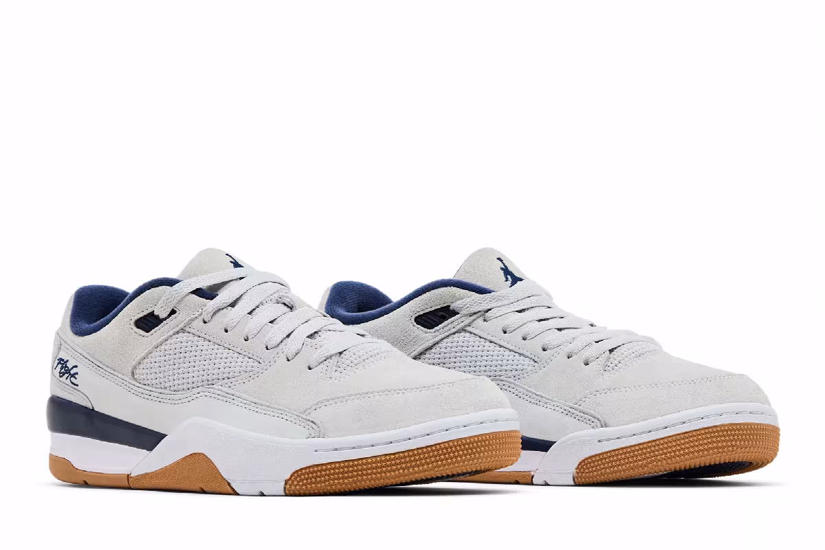 Air Jordan Flight Court Neutral Grey Midnight Navy Gum, view 9