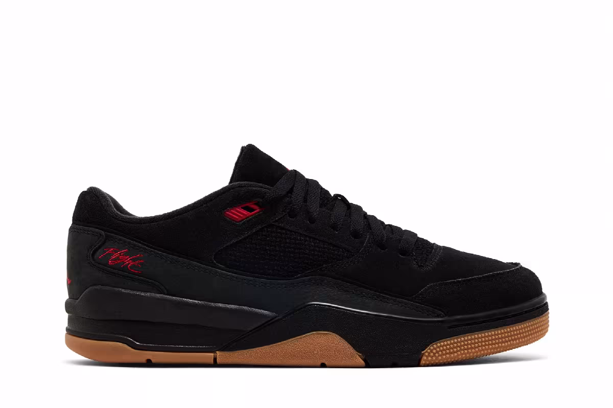 Air Jordan Flight Court Black Red Gum, view 2