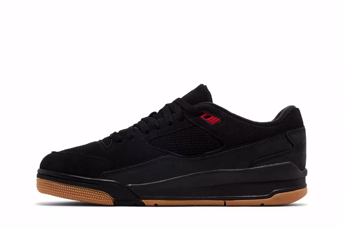 Air Jordan Flight Court Black Red Gum, view 4