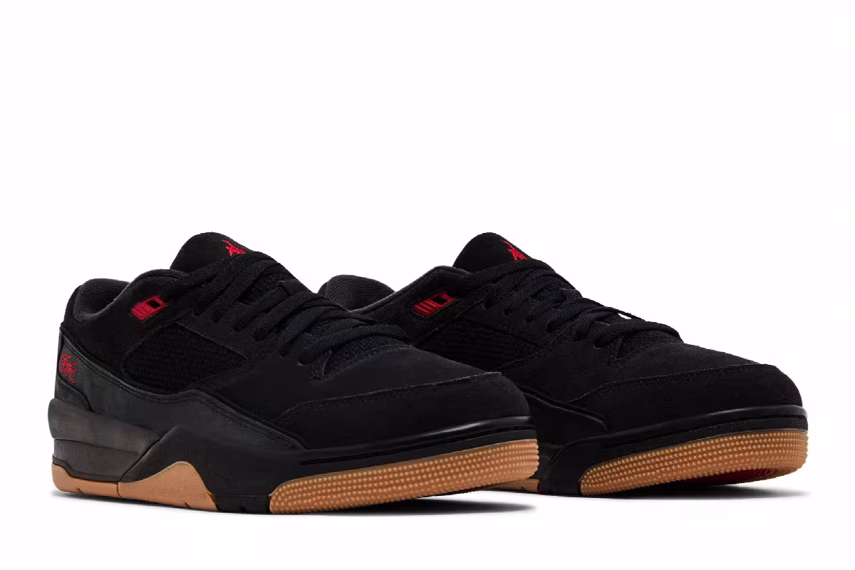 Air Jordan Flight Court Black Red Gum, view 9