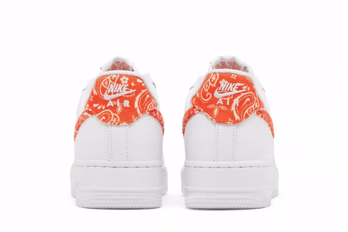 Nike Women's Air Force 1 Rush Orange Paisley, view 7