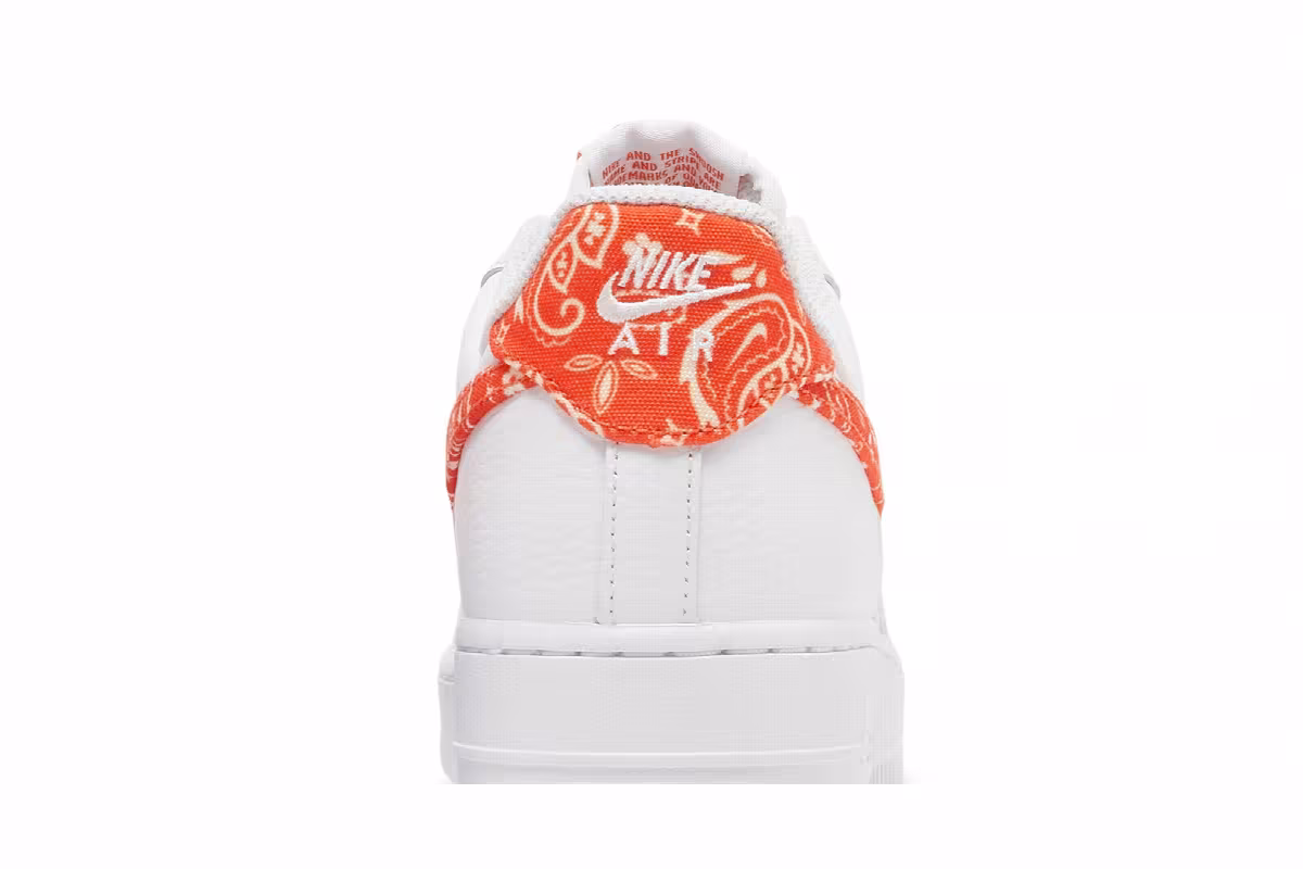 Nike Women's Air Force 1 Rush Orange Paisley, view 8