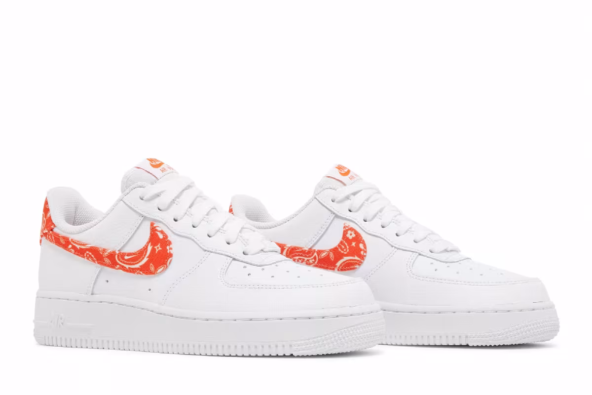 Nike Women's Air Force 1 Rush Orange Paisley, view 9