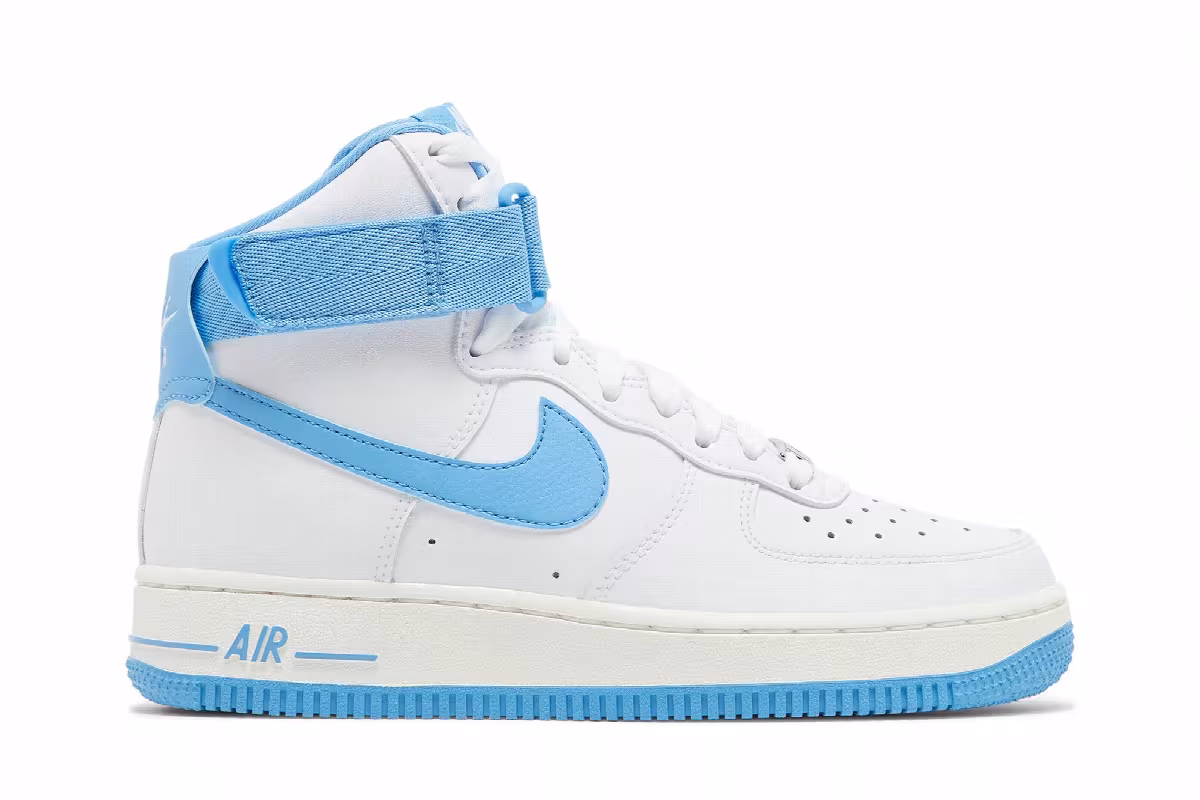 Nike Women's Air Force 1 High White University Blue, view 2