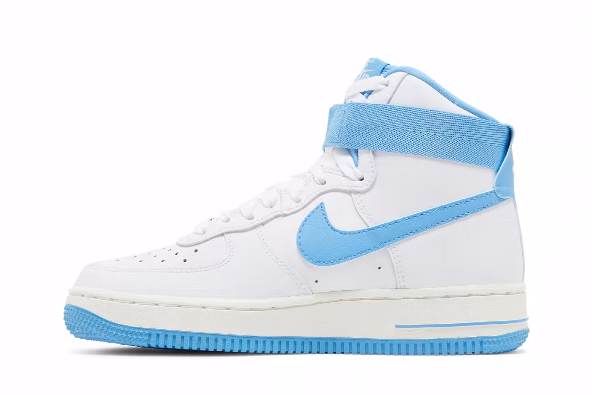 Nike Women's Air Force 1 High White University Blue, view 4