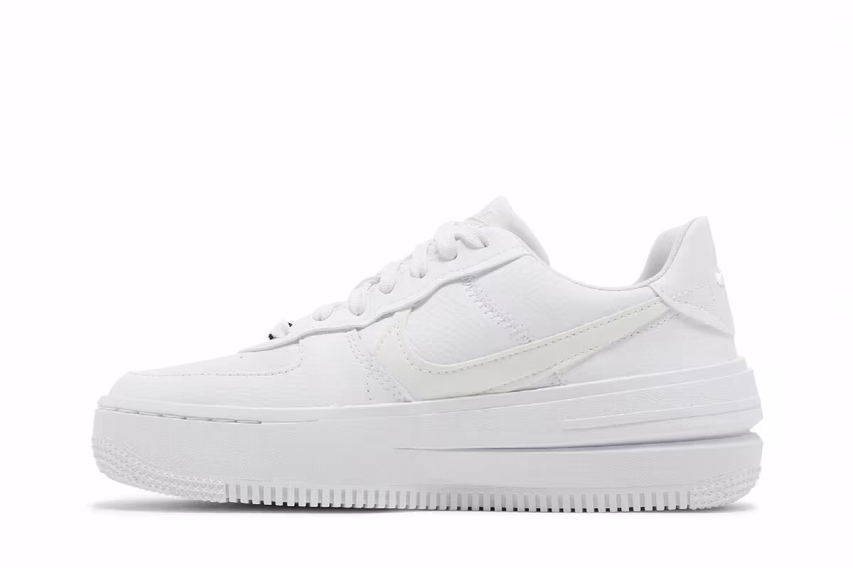 Nike Women's Air Force 1 PLT.AF.ORM Triple White, view 4