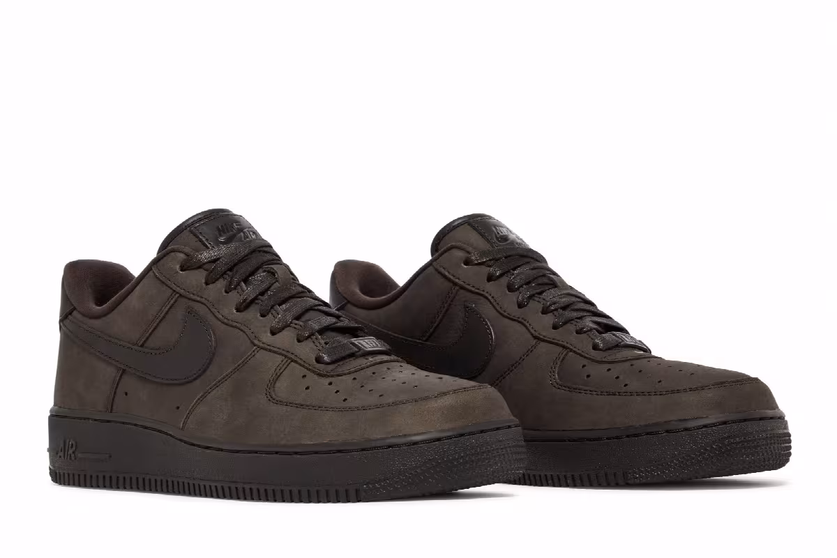 Nike Women's Air Force 1 Premium Velvet Brown, view 9