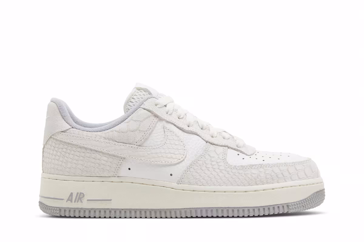 Nike Women's Air Force 1 White Python, view 2
