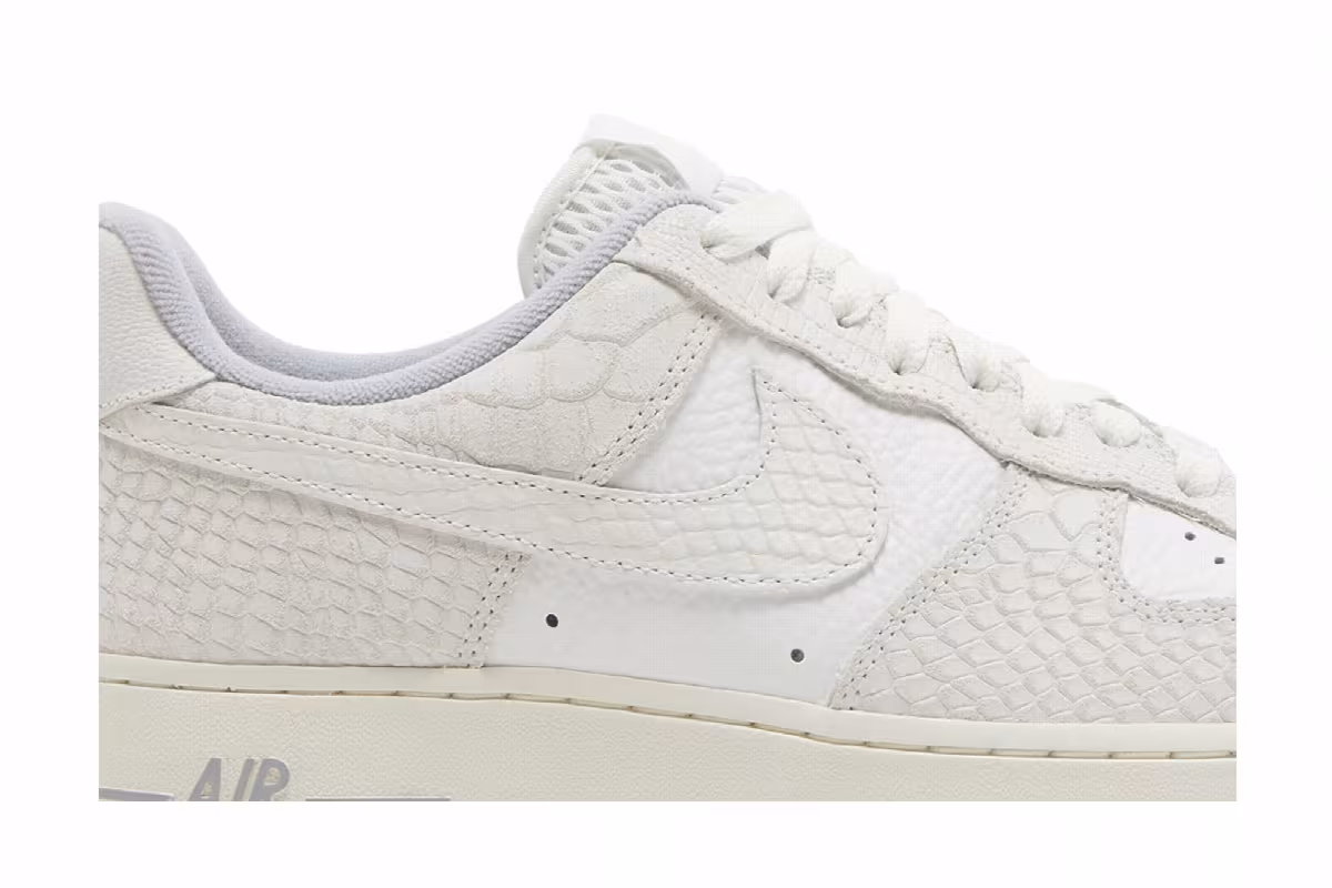 Nike Women's Air Force 1 White Python, view 3
