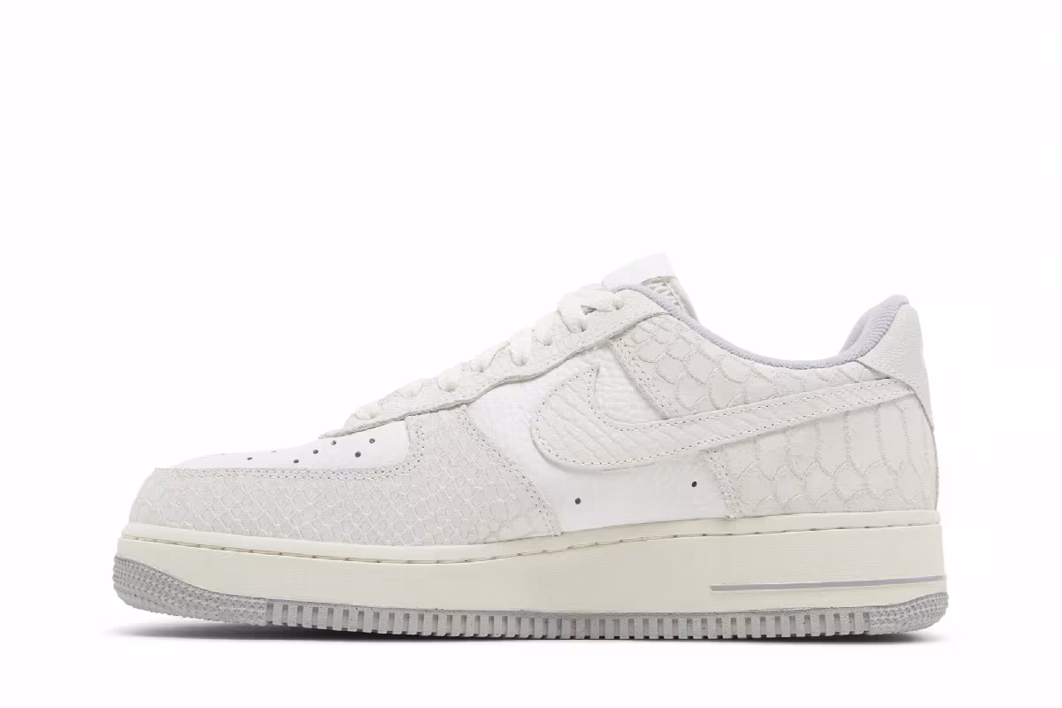 Nike Women's Air Force 1 White Python, view 4