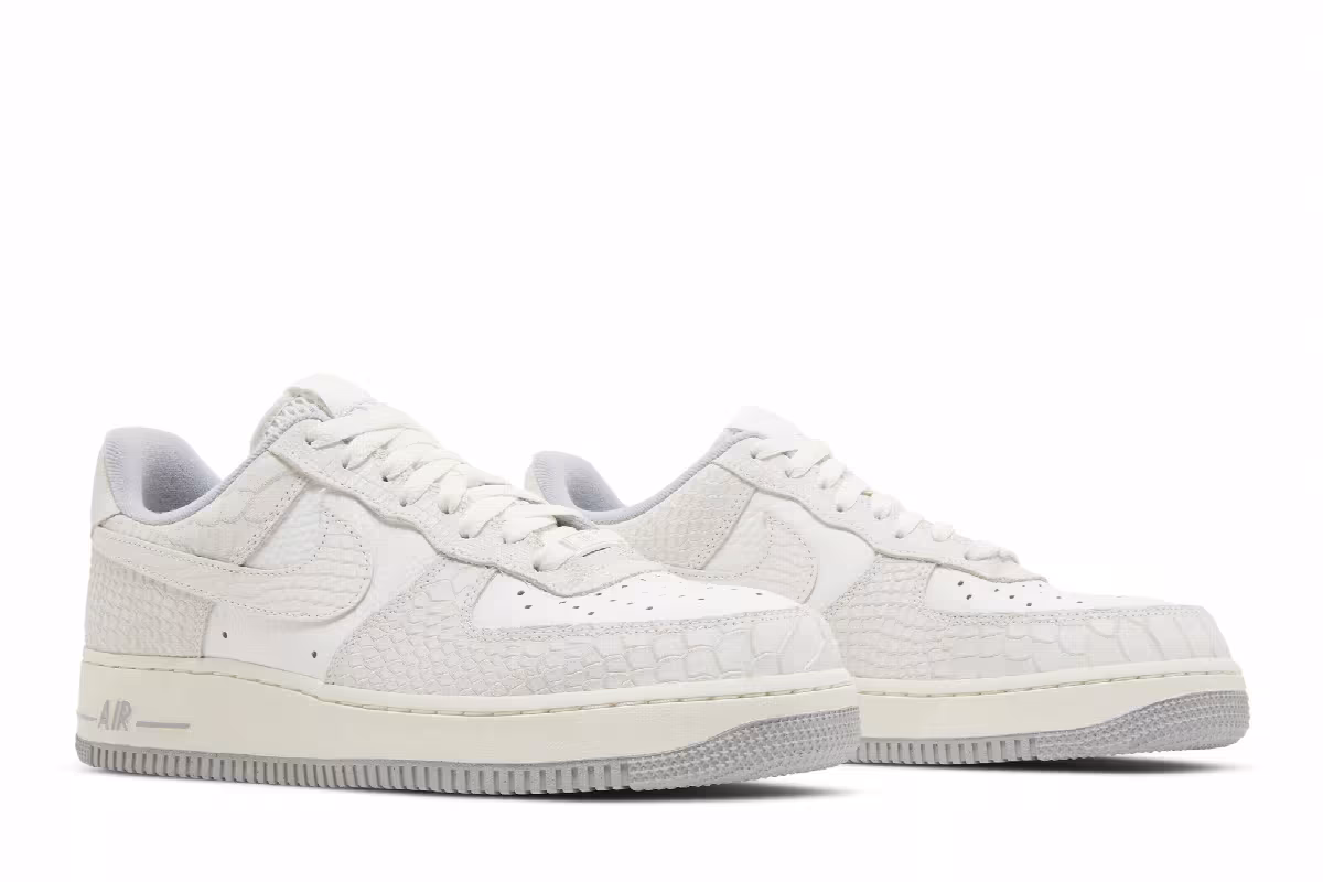 Nike Women's Air Force 1 White Python, view 9