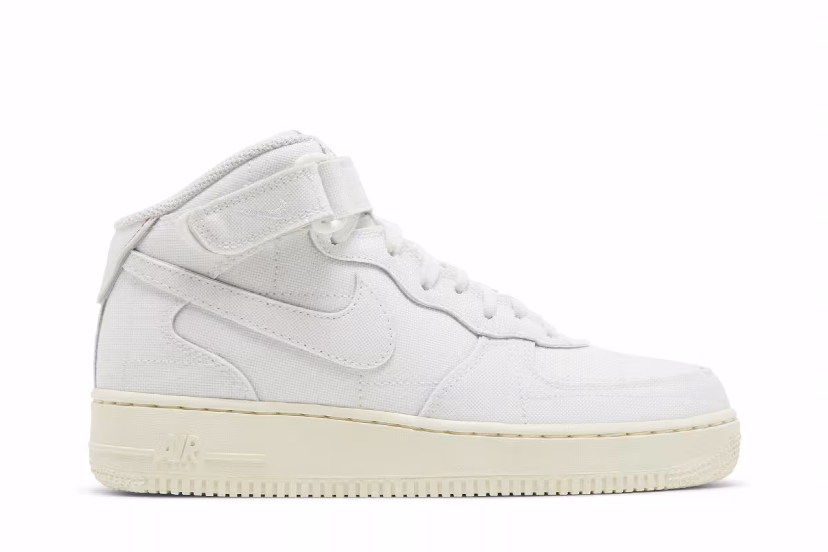 Nike Women's Air Force 1 White Canvas, view 2