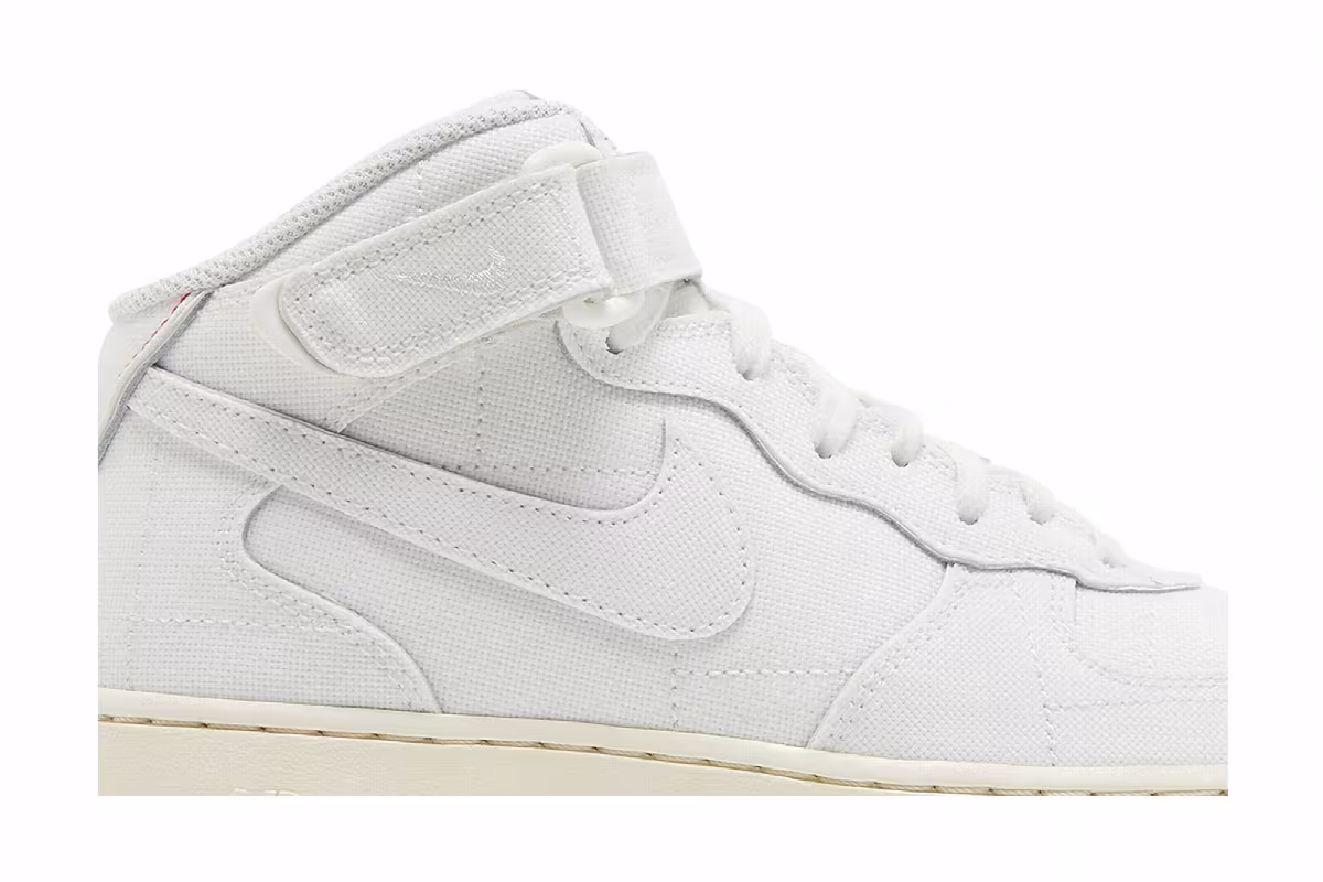 Nike Women's Air Force 1 White Canvas, view 3