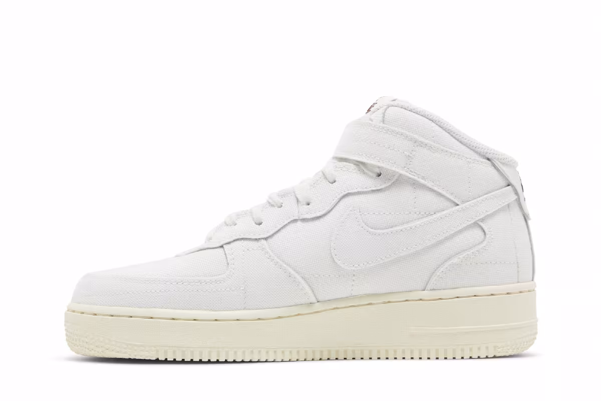 Nike Women's Air Force 1 White Canvas, view 4