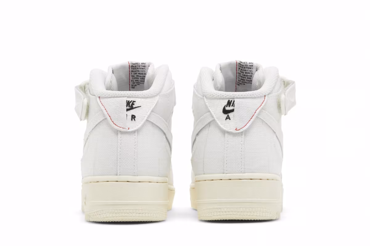 Nike Women's Air Force 1 White Canvas, view 7