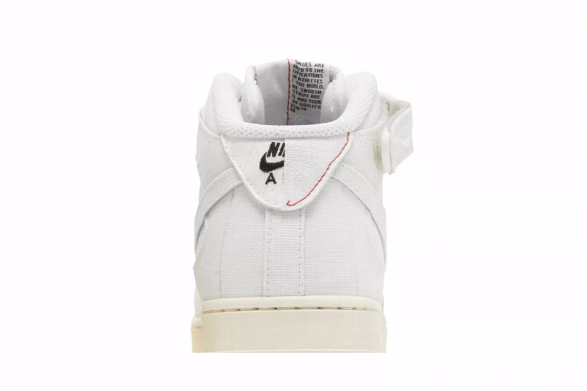 Nike Women's Air Force 1 White Canvas, view 8