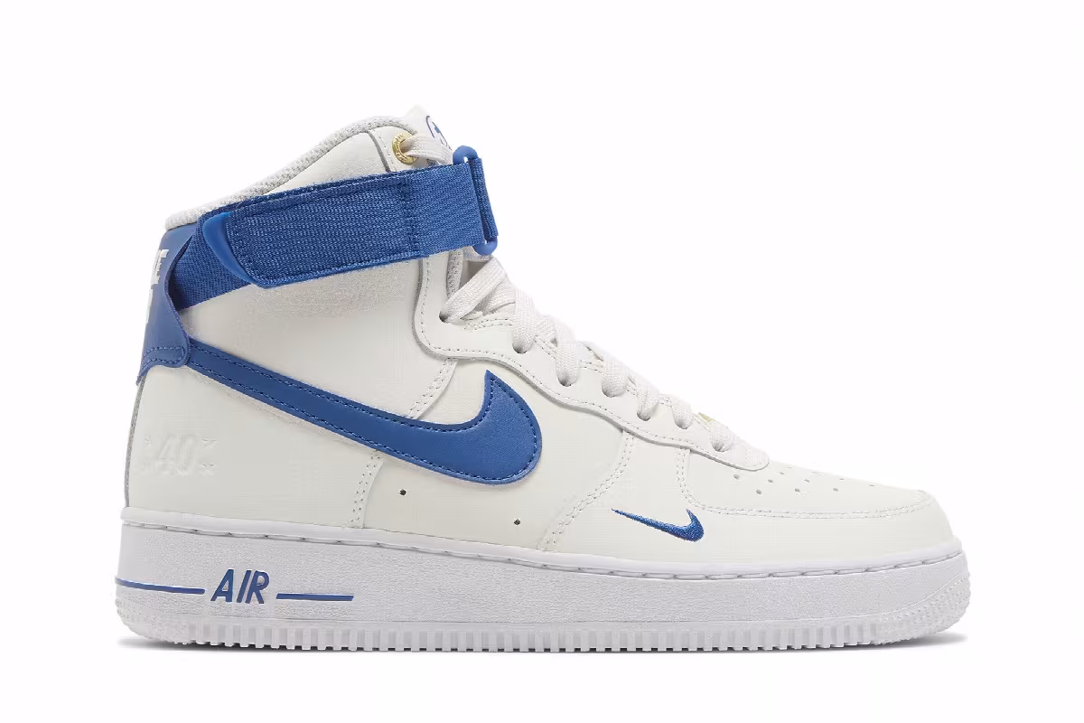 Nike Women's Air Force 1 High SE 40th Anniversary - Sail Blue Jay, view 2