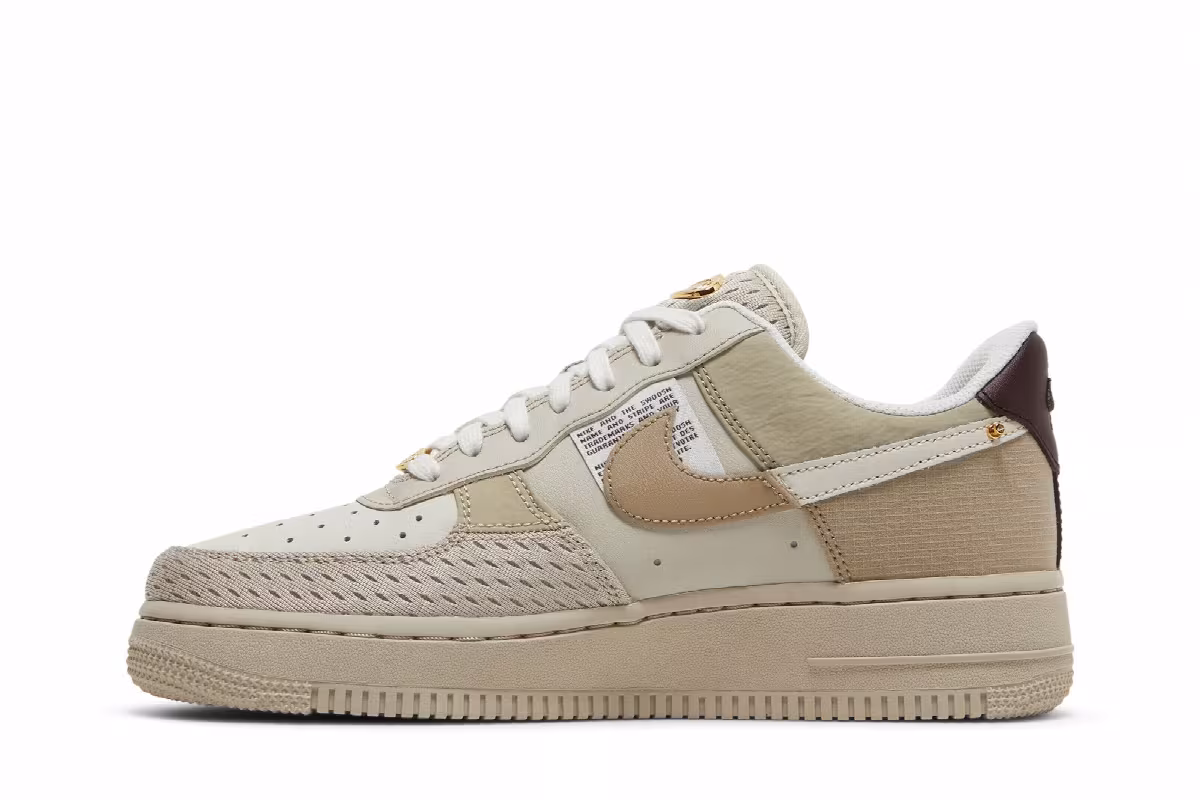 Nike Women's Air Force 1 Tan Bling, view 4