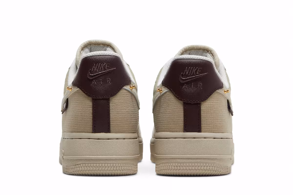 Nike Women's Air Force 1 Tan Bling, view 7