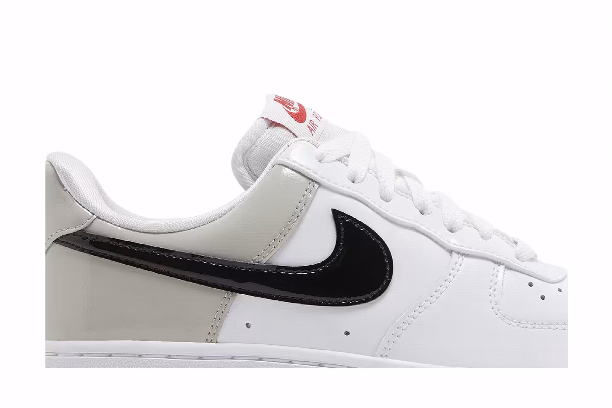 Nike Women's Air Force 1 White Iron Ore Patent, view 3