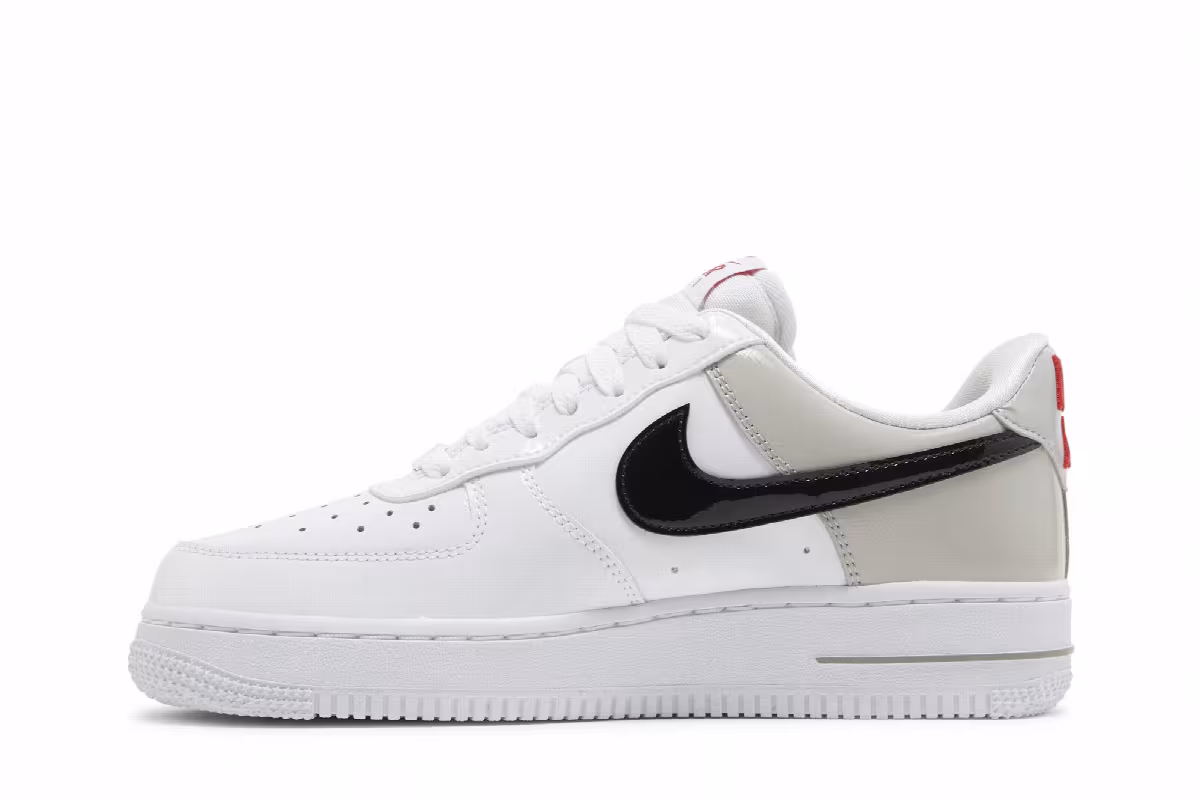 Nike Women's Air Force 1 White Iron Ore Patent, view 4