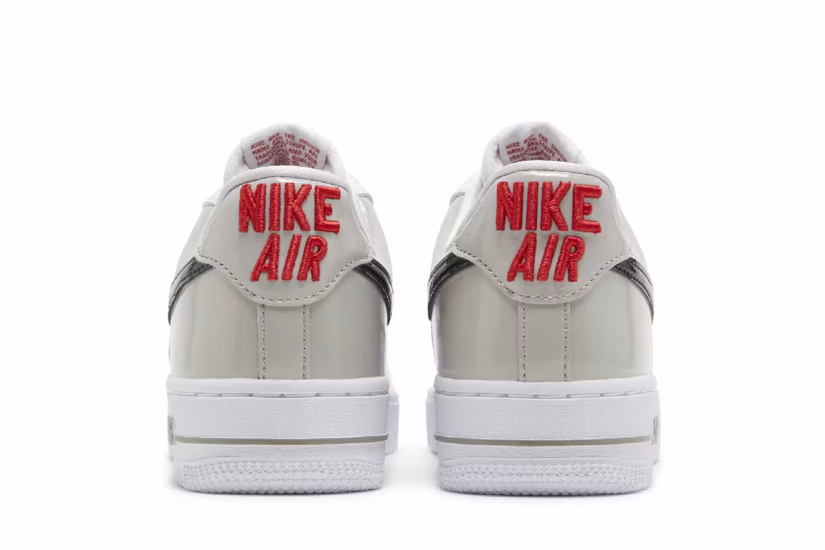 Nike Women's Air Force 1 White Iron Ore Patent, view 7