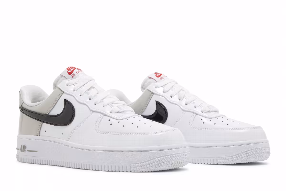 Nike Women's Air Force 1 White Iron Ore Patent, view 9