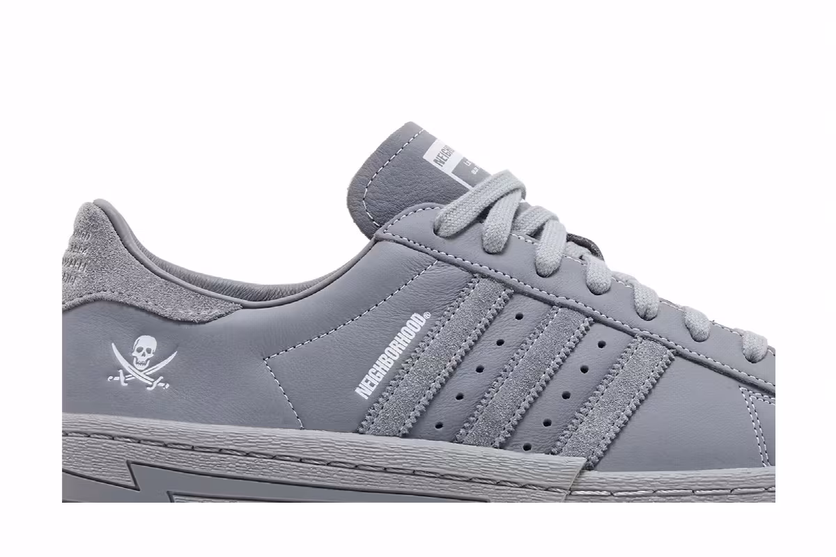 Neighborhood x adidas Superstar Cement Grey, view 3