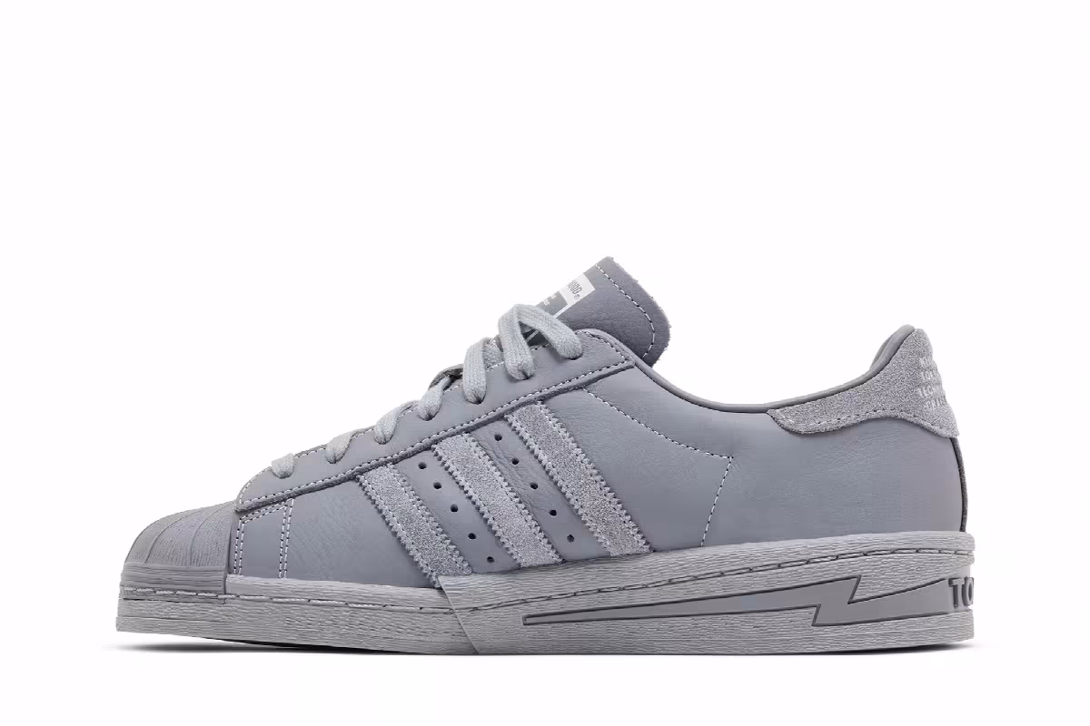 Neighborhood x adidas Superstar Cement Grey, view 4