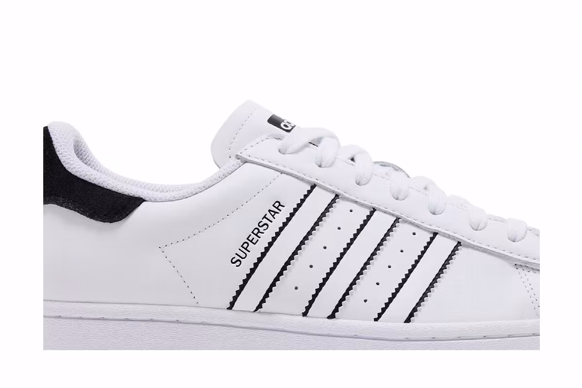 adidas Superstar White Black Outlined, view 3