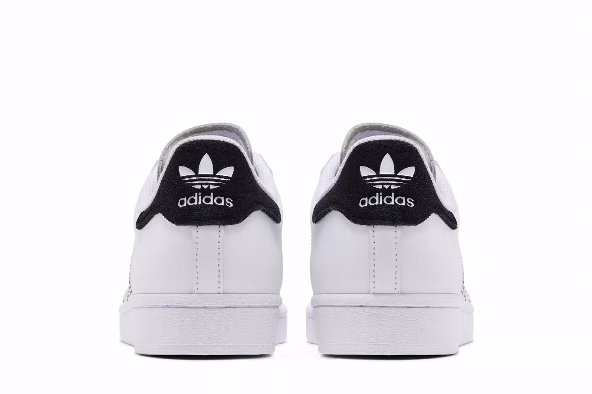 adidas Superstar White Black Outlined, view 7