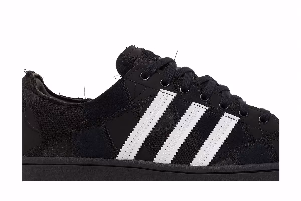 atmos x RECOUTURE x adidas Superstar Patchwork - Black, view 3