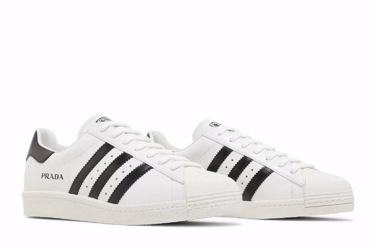Prada x adidas Superstar White Black, view 9